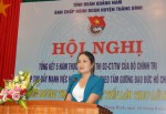 Đ/c Phan Thị Nhi – Bí thư huyện Đoàn phát biểu bế mạc tại Hội nghị