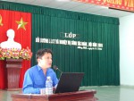 Đ/c Nguyễn Cao Cường - Phó Bí thư Huyện đoàn, phát biểu khai mạc tại lớp tập huấn