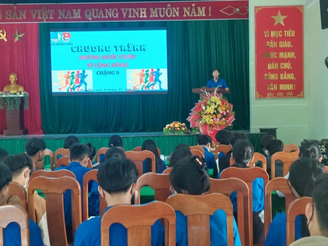 Tuổi trẻ xã Bình Hải hưởng ứng Chương trình những bước chân vì cộng đồng Chặng 9.