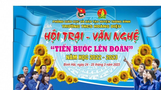 Tuổi trẻ Bình Hải phối hợp với trường THCS Hoàng Diệu tổ chức hội trại  " Tiến bước lên Đoàn ".
