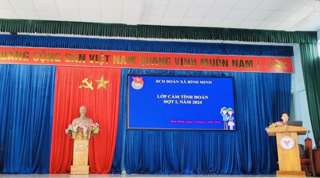 Bình Minh: Đoàn xã tổ chức lớp bồi dưỡng cảm tình đoàn đợt I, năm 2024
