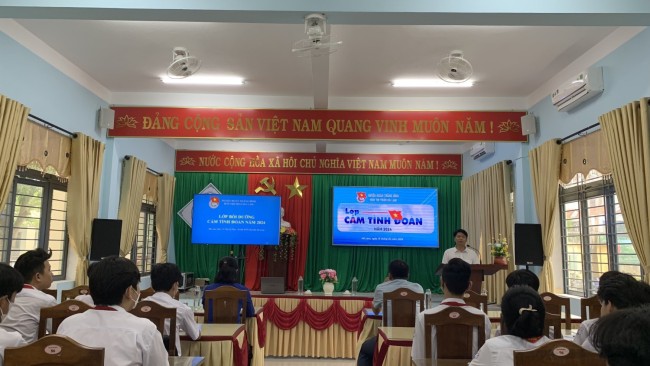 Đoàn thị trấn Hà Lam mở lớp bồi dưỡng cảm tình Đoàn năm 2024