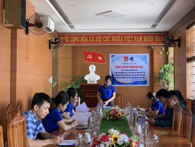 Thị trấn Hà Lam tổ chức sinh hoạt chuyên đề về tuyên truyền nội dung bài viết của Tổng Bí thư Nguyễn Phú Trọng