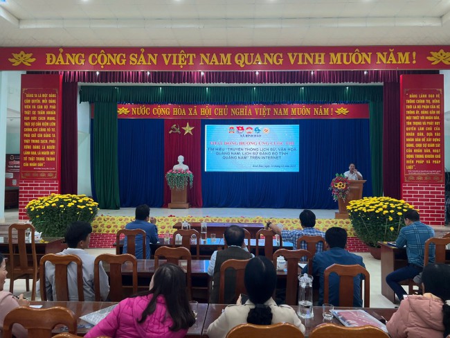 Bình Đào phối hợp với Mặt Trận và các hội đoàn thể phát động cuộc thi trực tuyến "Tìm hiểu truyền thống ịch sủ, văn hóa Quảng Nam, Lịch sử Đảng bộ Quảng Nam" năm 2025