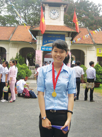 Em Nguyễn Thị Thanh học sinh trường chuyên Bắc Quảng Nam