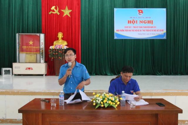 Huyện đoàn tổ chức Hội nghị sơ kết quý 1, Tổng kết tháng thanh niên và khen thưởng triển khai thực hiện Đề án “Phát triển hệ tri thức Việt số hóa”