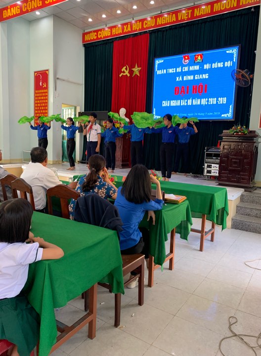 Hội đồng Đội xã Bình Giang tổ chức Đại hội Cháu ngoan Bác Hồ
