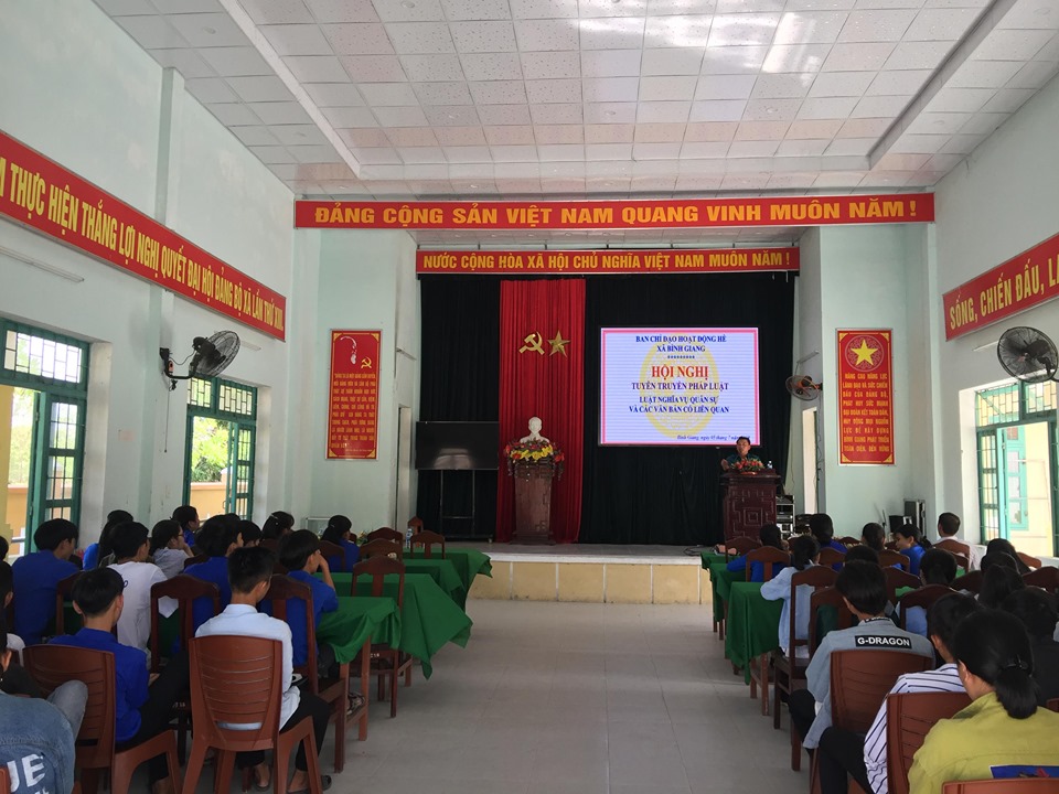 Hội nghị tuyên truyền phổ biến pháp luật của BCĐ Hoạt động hè xã Bình Giang