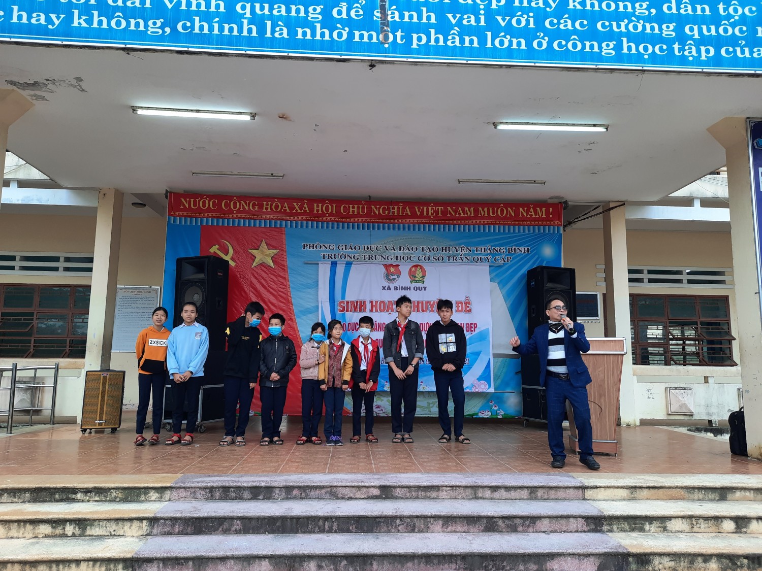 Đoàn - Hội đồng đội xã Bình Quý tổ chức buổi sinh hoạt với chuyên đề "Giáo dục kỹ năng sống" cho học sinh trường THCS Trần Quý Cáp