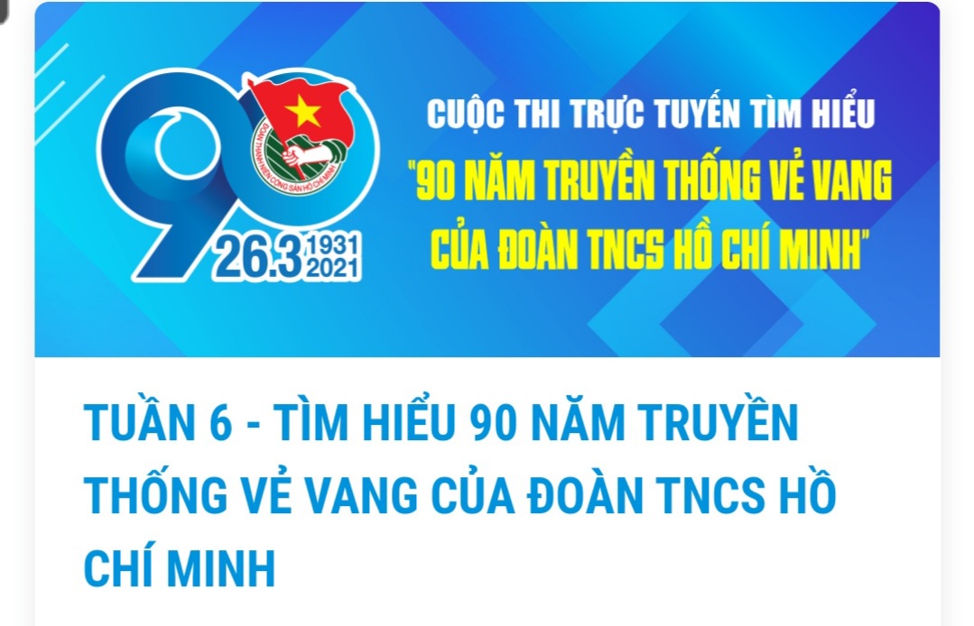 Đoàn xã Bình Quý phát động cuộc thi trực tuyến tìm hiểu "90 năm truyền thống vẻ vang của Đoàn TNCS Hồ Chí Minh" tuần 6