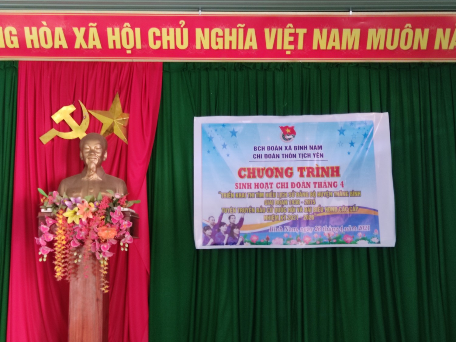 Bình Nam: Chi đoàn Tịch Yên tổ chức sinh hoạt chi đoàn tháng 4