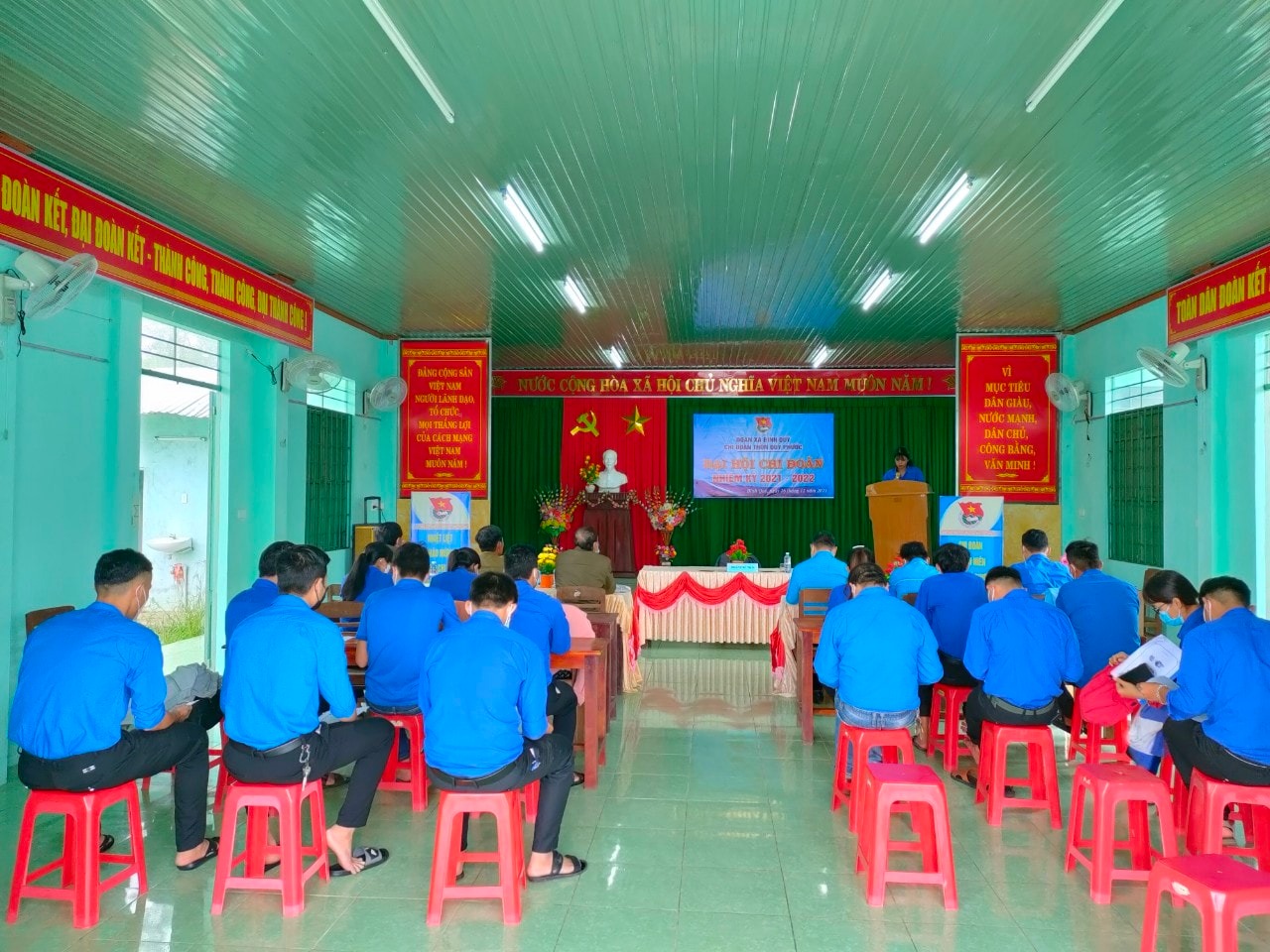 Đại hội chi đoàn hết nhiệm kỳ trên địa bàn bàn xã Bình Quý tại Chi đoàn Thôn Quý Phước