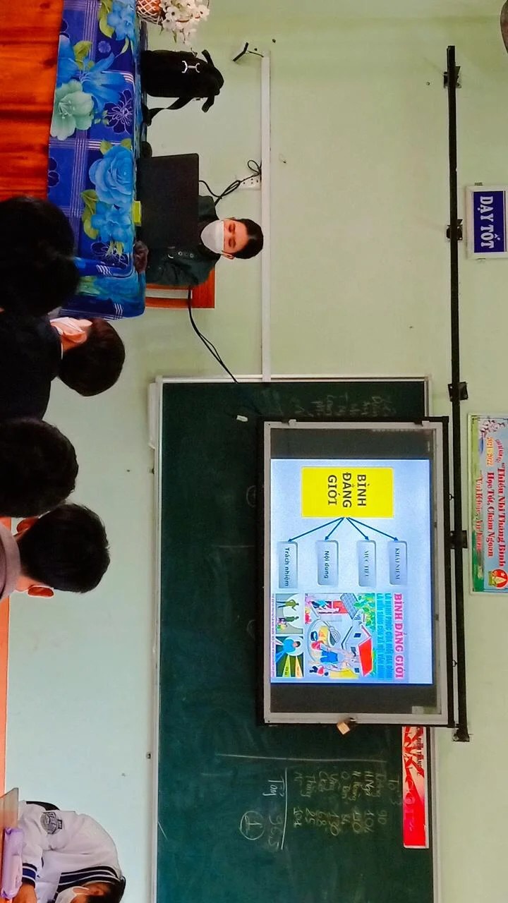 Liên đội THCS Nguyễn Bỉnh Khiêm tổ chức hoạt động" Giáo dục bình đẳng giới "dành cho khối 8,9