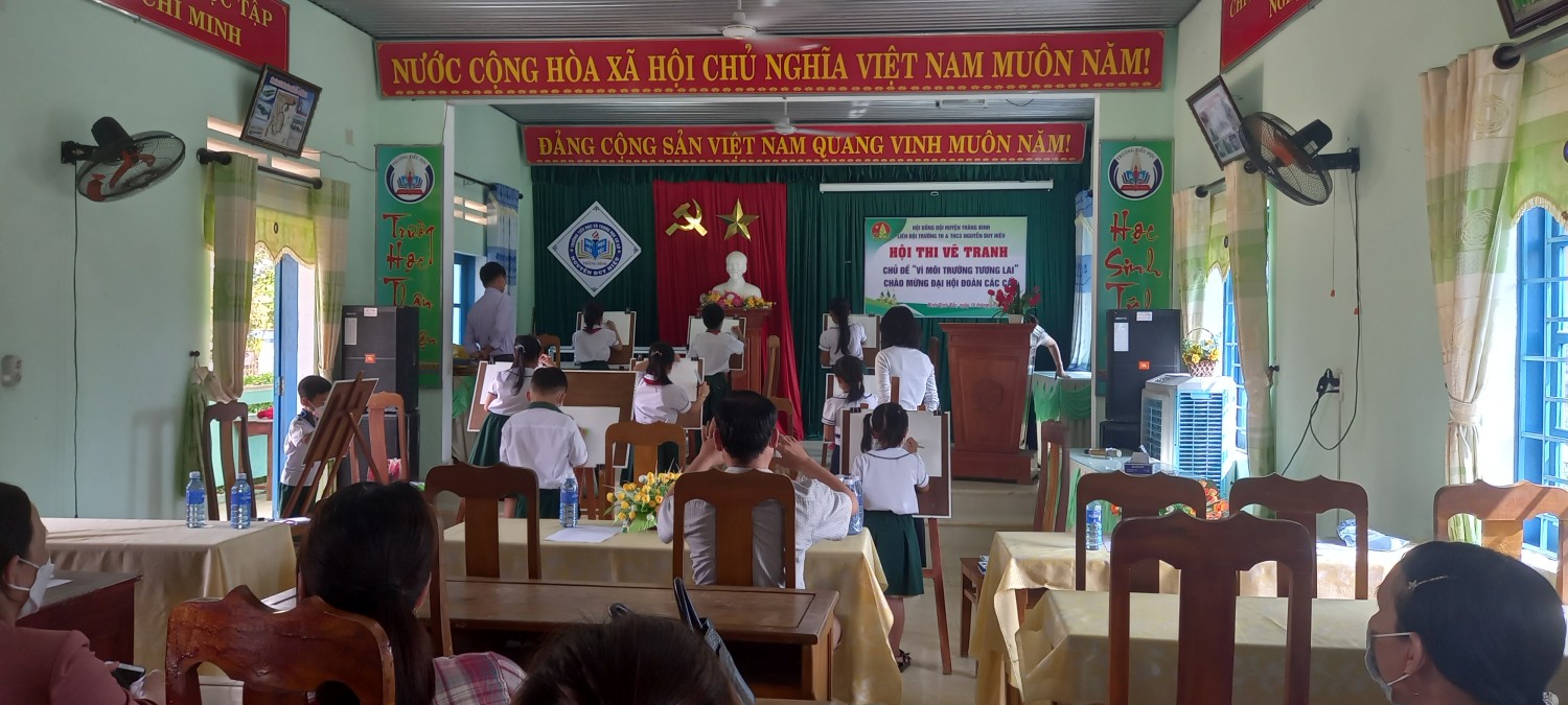 Liên đội Trường Th&THCS Nguyễn Duy Hiệu tổ chức các hoạt động thi đua chào mừng Đại hội Đoàn các cấp