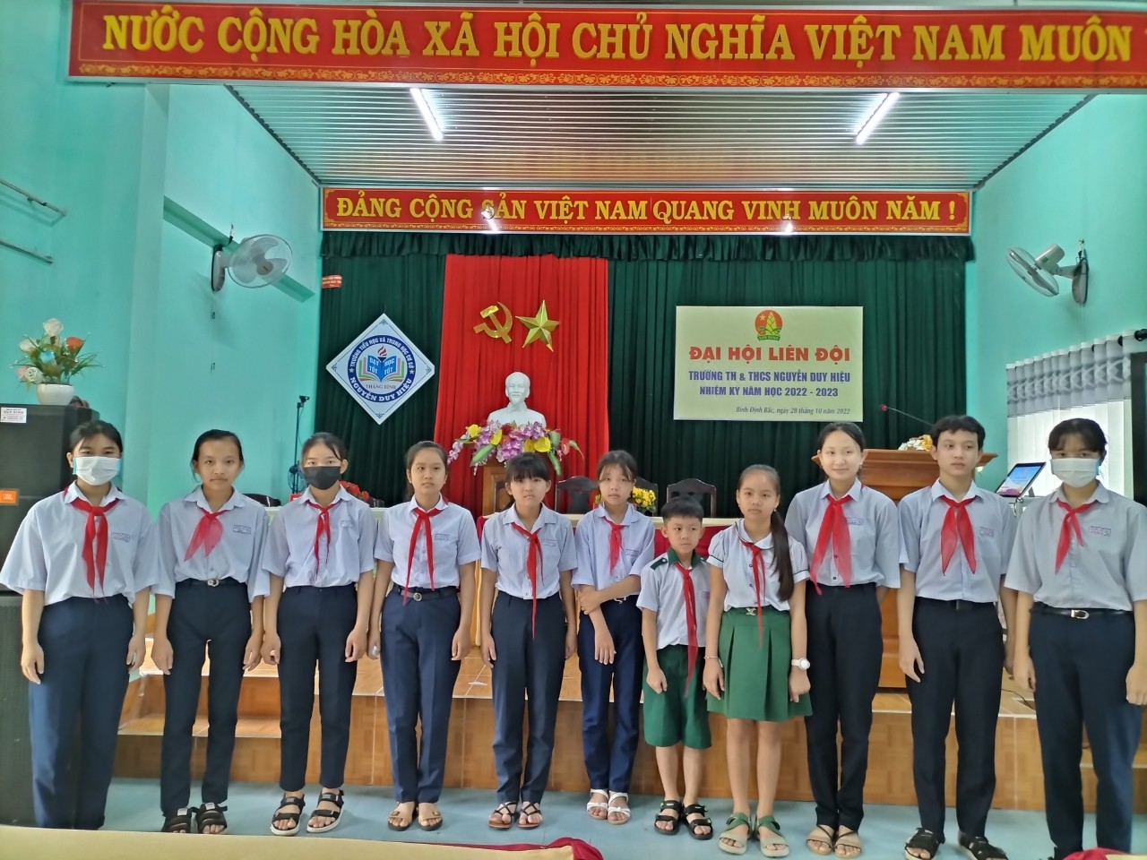Liên đội Trường TH&THCS Nguyễn Duy Hiệu tổ chức Đại hội Liên đội nhiệm kì năm học 2022-2023.