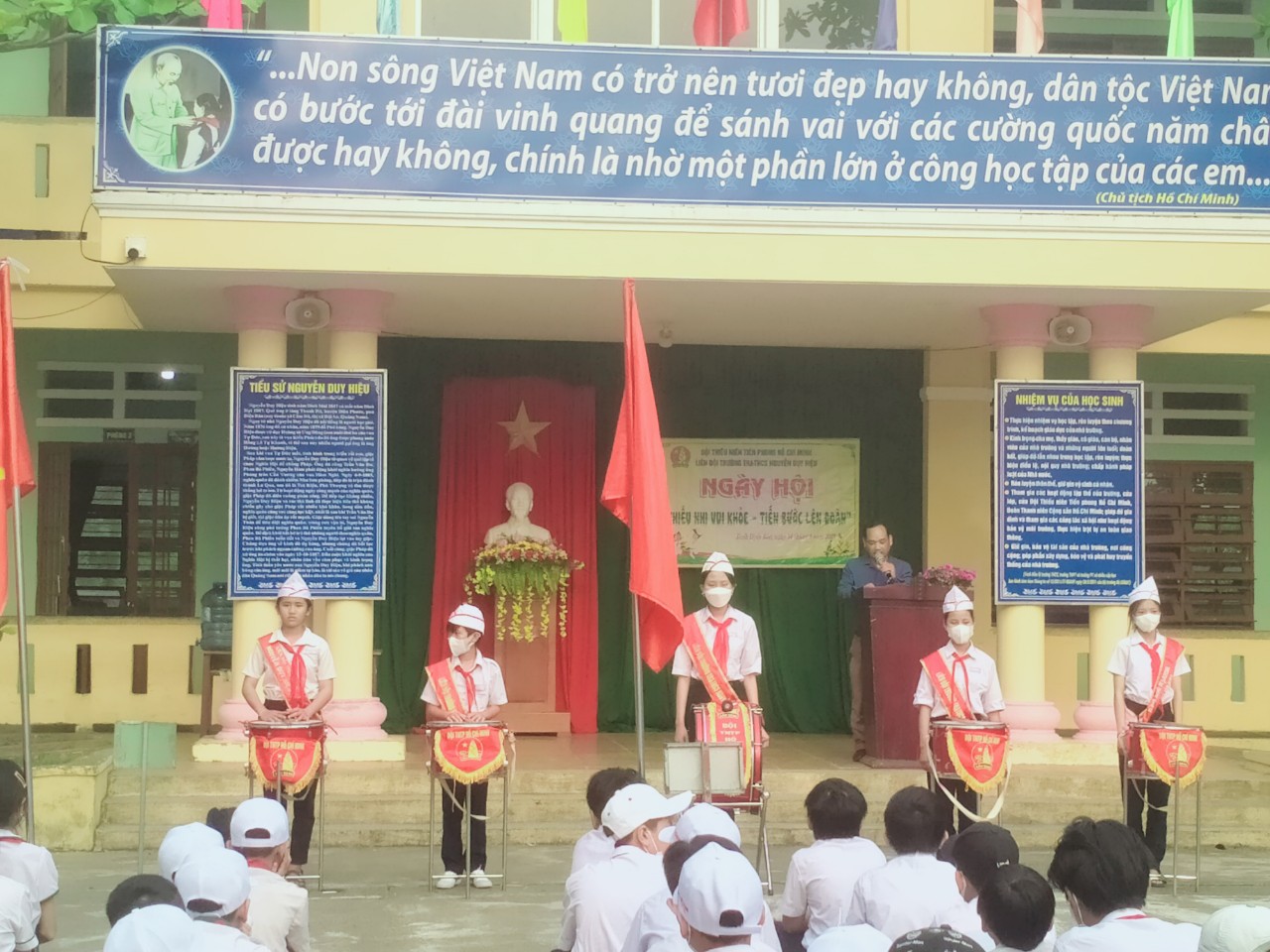Liên đội Trường TH-THCS Nguyễn Duy Hiệu tổ chức ngày hội "thiếu nhi vui khỏe, tiến bước lên Đoàn"